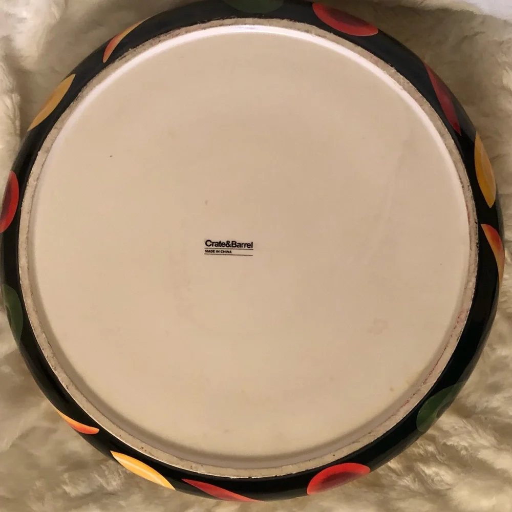 Crate & Barrel Pimenta Caliente Large Chip & Salsa Plate